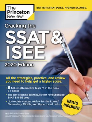 cover image of Cracking the SSAT & ISEE, 2020 Edition